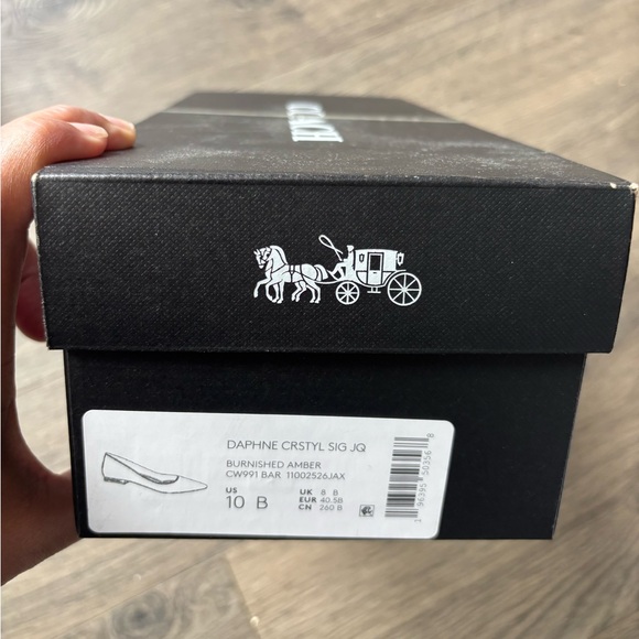 Coach Daphne Crystal Signature Jacquard Pointed Flats Size 10 ✨ - Picture 5 of 5